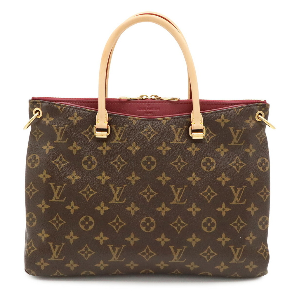 LOUIS VUITTON Louis Vuitton Monogram Pallas Handbag Tote Bag Aurore Purple M4...